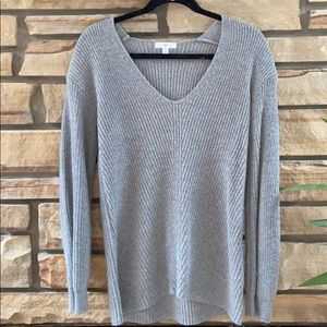 Gray knit sweater
